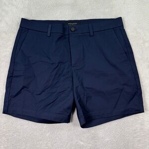 NWOT Banana Republic Core Temp Shorts Modern Slim Fit‎ Navy Blue Mens 36 7" Flex